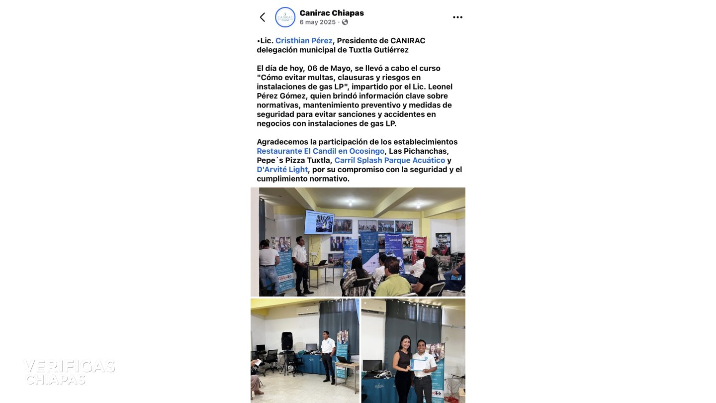 Verifigas Chiapas Capacitación en prevención de multas y riesgos en instalaciones de gas L.P.