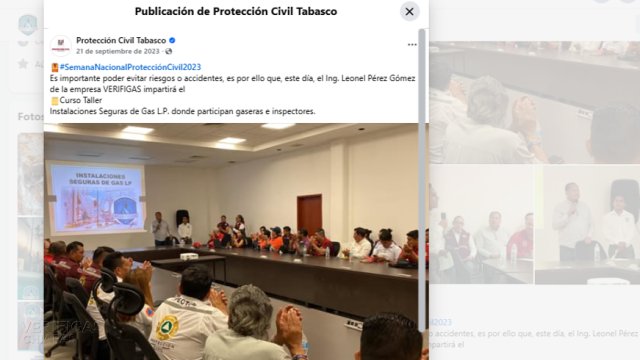 Verifigas Chiapas Semana Nacional de Protección Civil 2023 en el estado de Tabasco