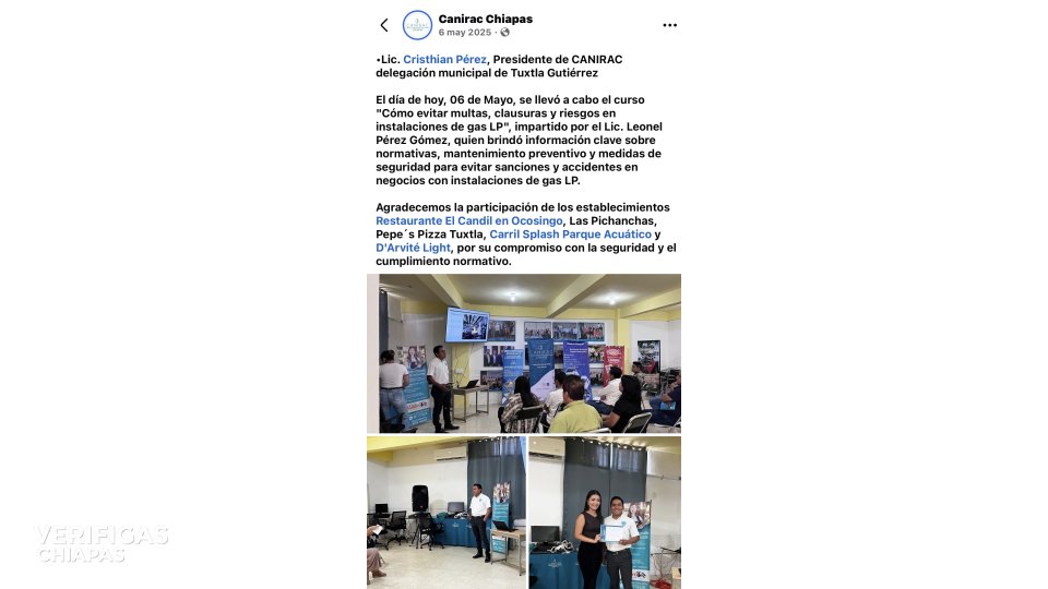 Capacitación en prevención de multas y riesgos en instalaciones de gas L.P. - Verifigas Chiapas